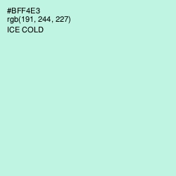 #BFF4E3 - Ice Cold Color Image